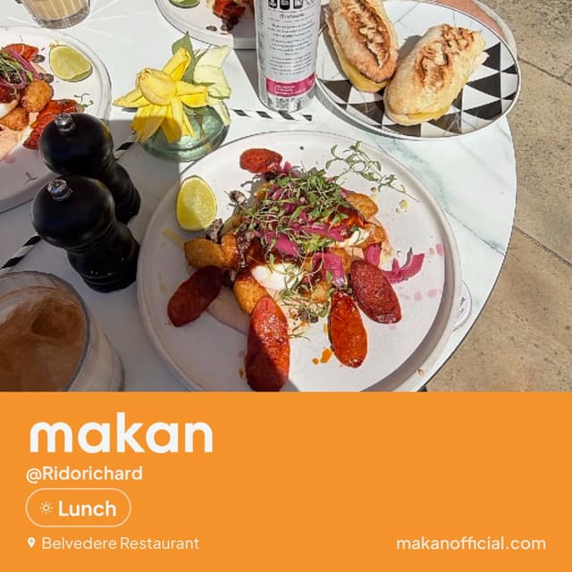 Lunch spread on Makan