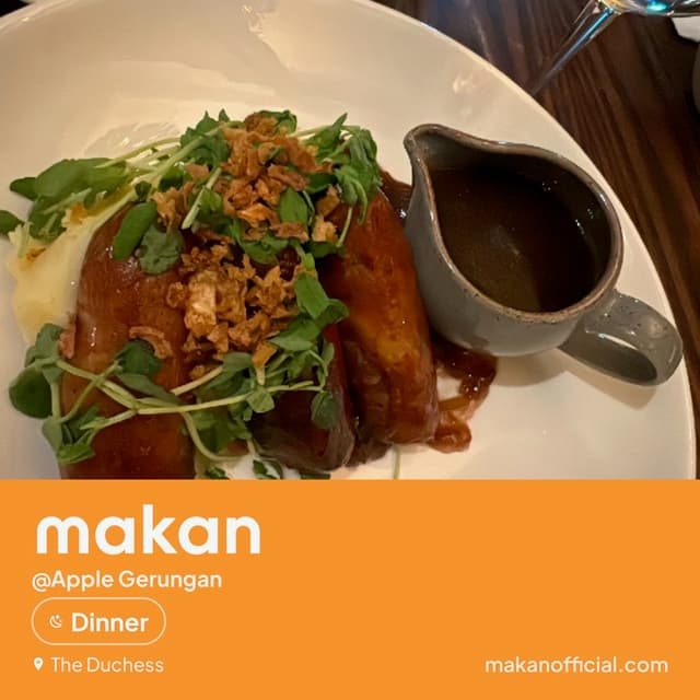 Pork belly with gravy on Makan