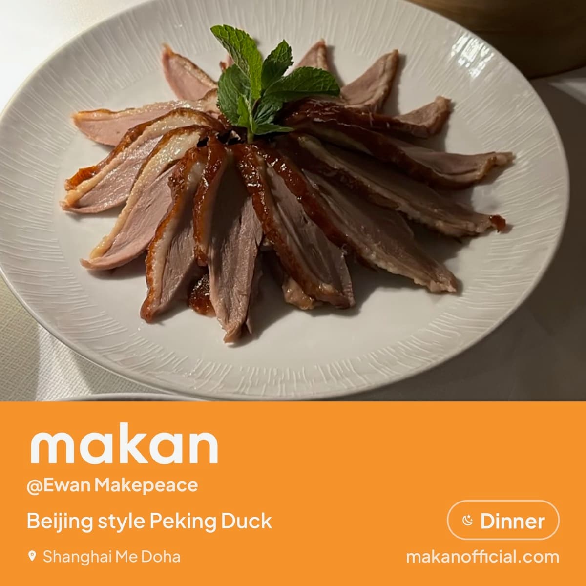 Beijing style Peking duck