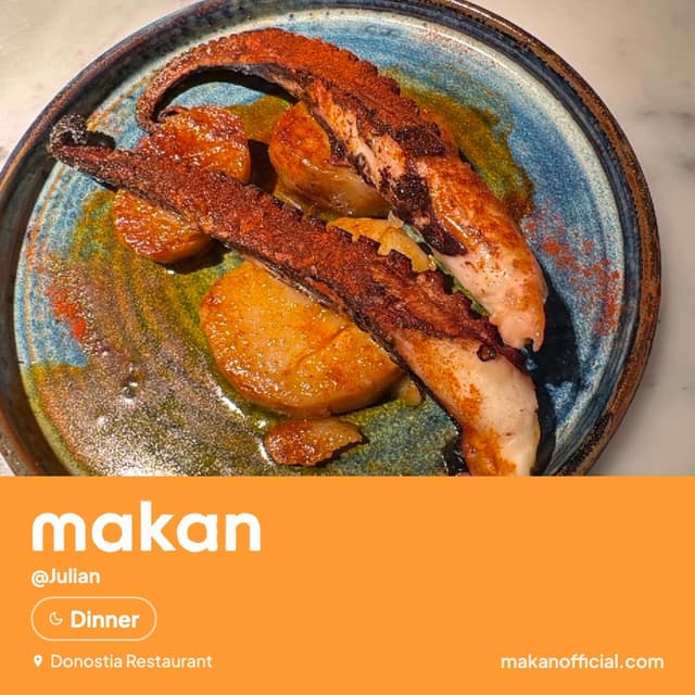 Dinner at Donostia Restaurant — shared on Makan