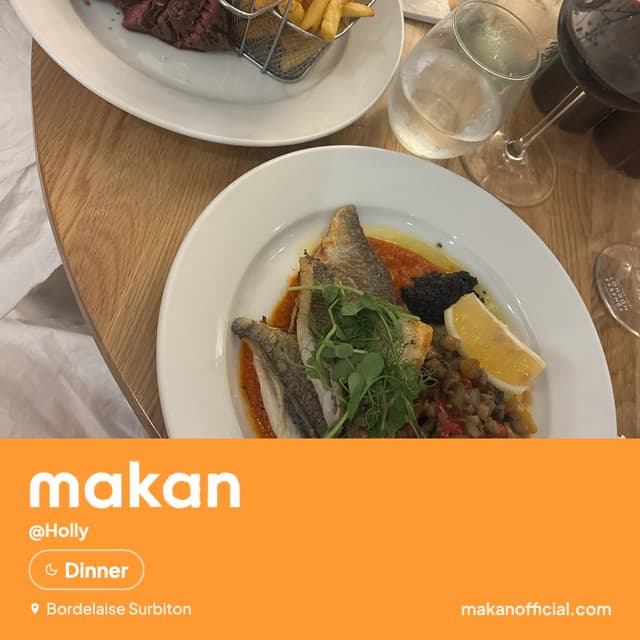 Dinner at Bordelaise Surbiton — shared on Makan