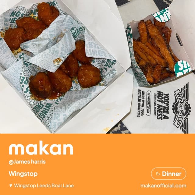 Wingstop at Wingstop Leeds Boar Lane — shared on Makan