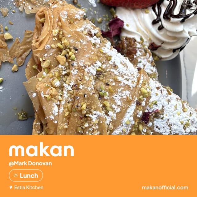 Lunch at Estia Kitchen — shared on Makan