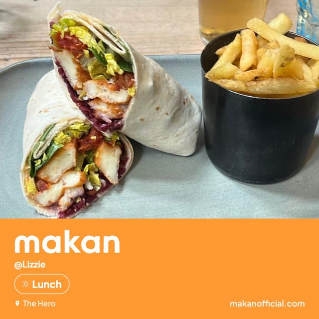 Lunch at The Hero — shared on Makan