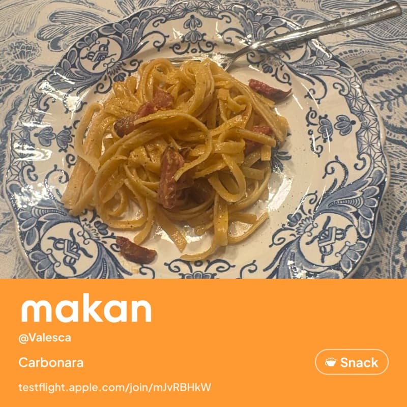 Carbonara shared on Makan by @Valesca
