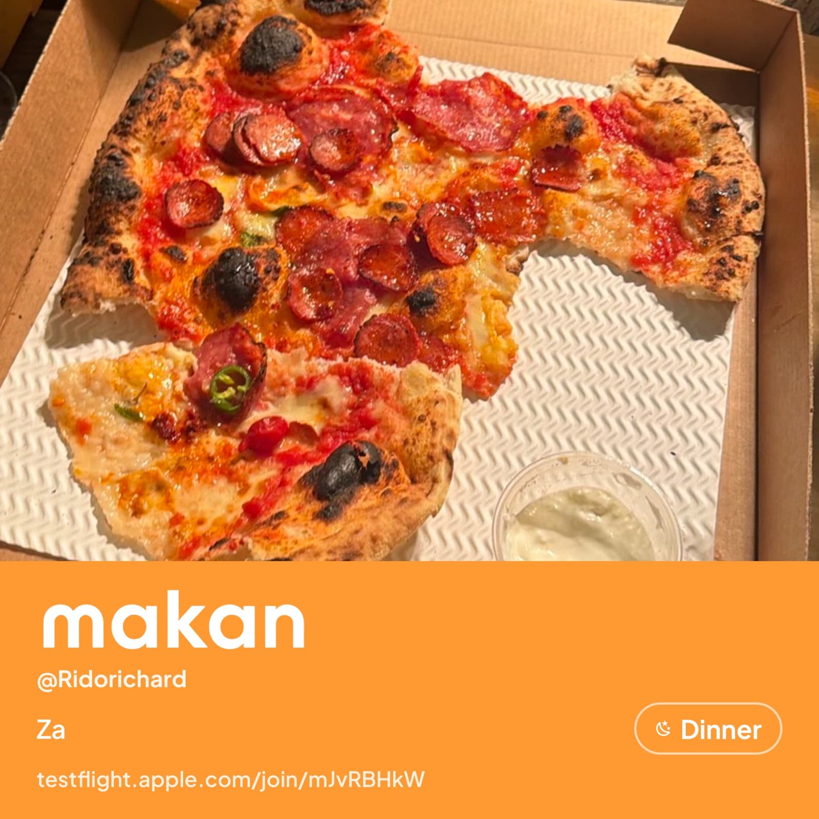 Pizza shared on Makan by @Ridorichard