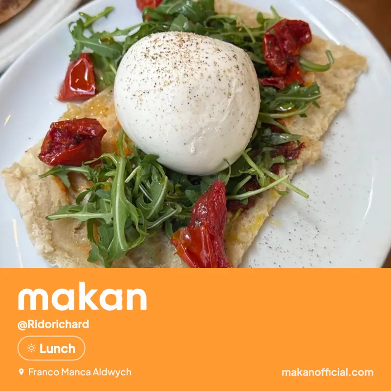 Lunch at Franco Manca Aldwych — shared on Makan